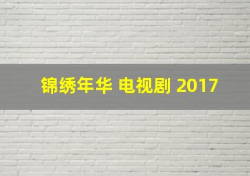 锦绣年华 电视剧 2017